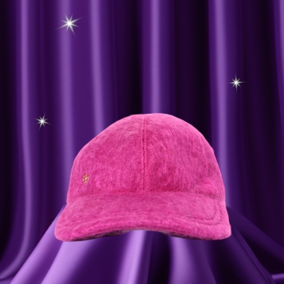 Gucci Pink Hat GG Logo Mohair Pink Fuxia Baseball Hat Size Medium NWT - Picture 4 of 5